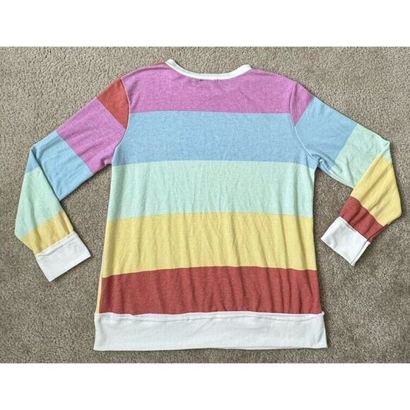 White Birch Colors of the Rainbow Sweater Women's Small Colorblock NEW - Picture 2 of 5